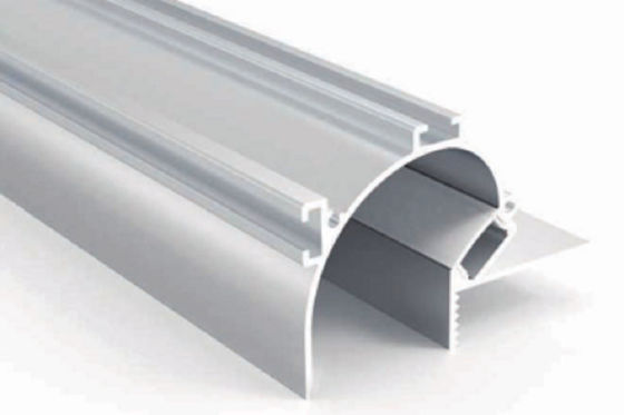 Recessed Mounted Semicircle Led Aluminum Profile Without Border For Cove Lighting