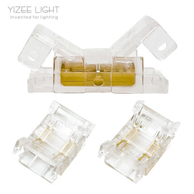 Convenient Connection 4 Pin LED Strip Connectors For 10mm COB LED Strip