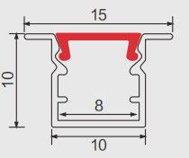 15*10mm Recessed LED Aluminium Profile Surface Mounted LED Aluminium Channel