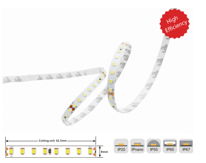 160LM/W Ra90 Ultrabright Led Strip Commercial Led Strip Industrial Led Strip