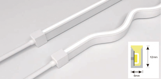6*12mm Silicone Neon Strip IP67 Side View Ra90 Silicone Extrusion LED Neon Flex