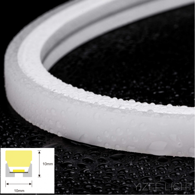10*10mm Silicone Neon Strip Square 3 Sides Lighting Emiting Ra90 IP67 Waterproof Neon Light Strip 2