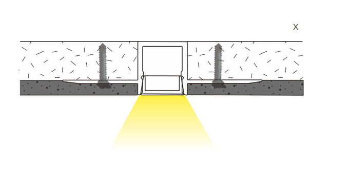 13mm IP20 LED Linear Light Corner Recessed Trimless Led Aluminium Profile 3