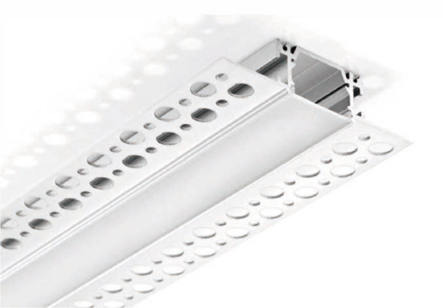33*19mm Recessed Drywall Plaster Gypsum Led Aluminum Profile For LED Strip 0