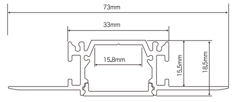 33*19mm Recessed Drywall Plaster Gypsum Led Aluminum Profile For LED Strip 1