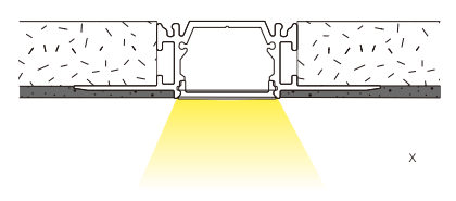 33*19mm Recessed Drywall Plaster Gypsum Led Aluminum Profile For LED Strip 2