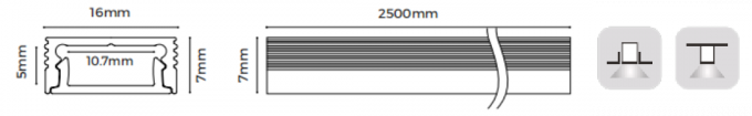 7mm Thin LED Aluminium Profile 3M Aluminum Extrusion Led Strip For Shelf 1