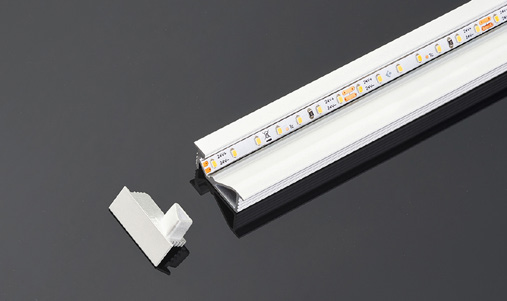 24*09mm LED Aluminium Profile 45 Degree Indoor Aluminium Channel 0
