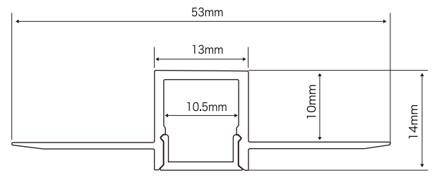 13mm IP20 LED Linear Light Corner Recessed Trimless Led Aluminium Profile 2