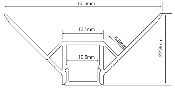 13mm IP20 LED Linear Light Corner Recessed Trimless Led Aluminium Profile 4