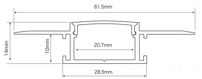 29*14mm Trimless Recessed LED Aluminium Profile For Plasterboard Ceiling 2