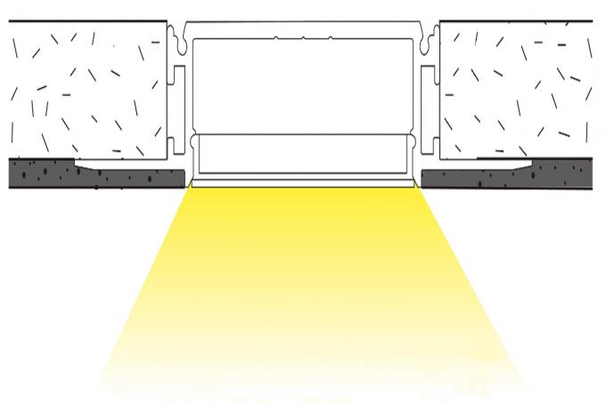 58*19mm LED Aluminium Profile Channel For Architectural Building Lighting 1
