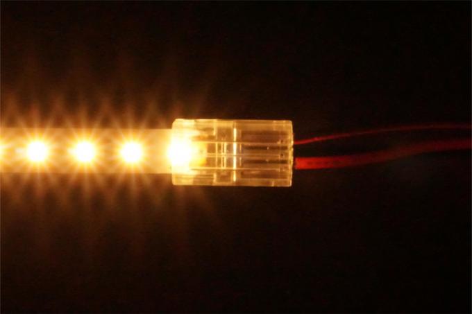 2 Pin SMD LED Strip Connectors Transparent Housing Strip To Wire Connectors