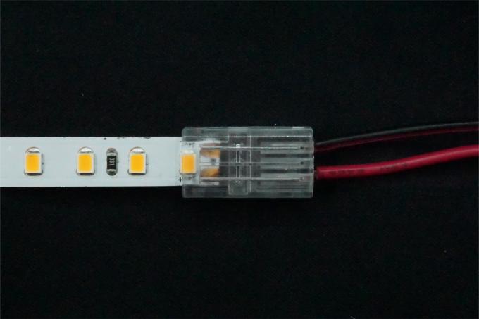 2 Pin SMD LED Strip Connectors Transparent Housing Strip To Wire Connectors