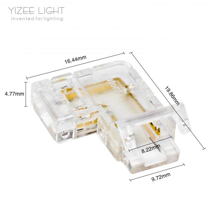 IP20 L Shape Corner Connectors Transparent Clear For Efficient And Durable Connections