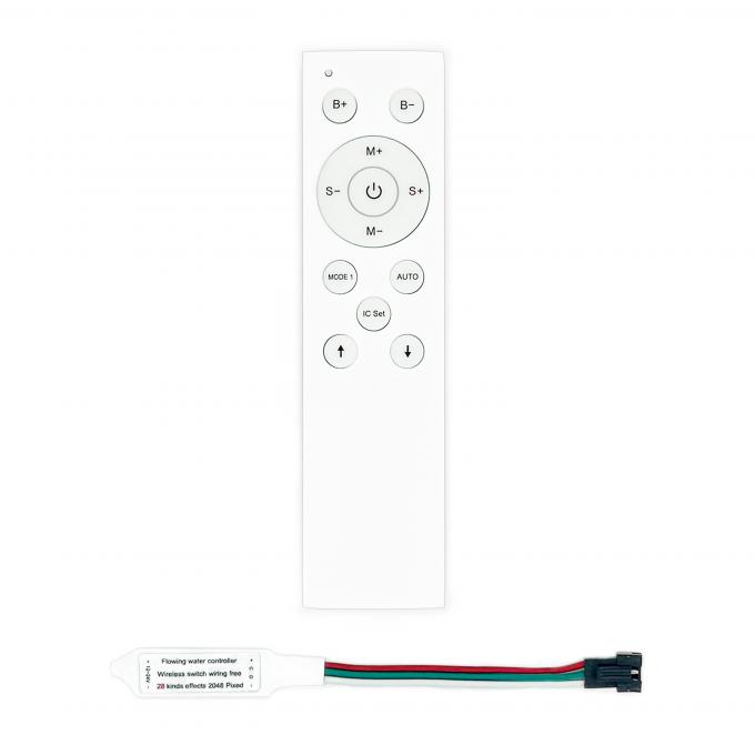 White 12Keys RF Single Color Running Water LED Strip Controller 0