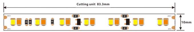 1900-3000K CCT Addjustable LED Strip 24V 10mm 168LEDs/M Dim to Warm LED Strip
