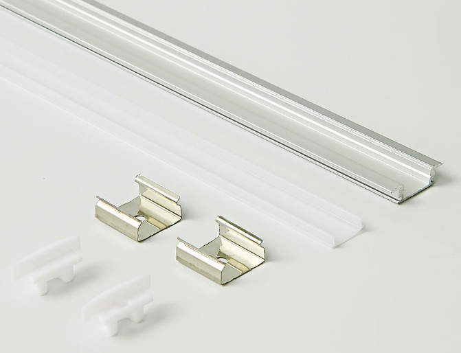 18.5*8.8mm Edge Anodized Led Aluminum Channel With Trim Led Strip Light 0