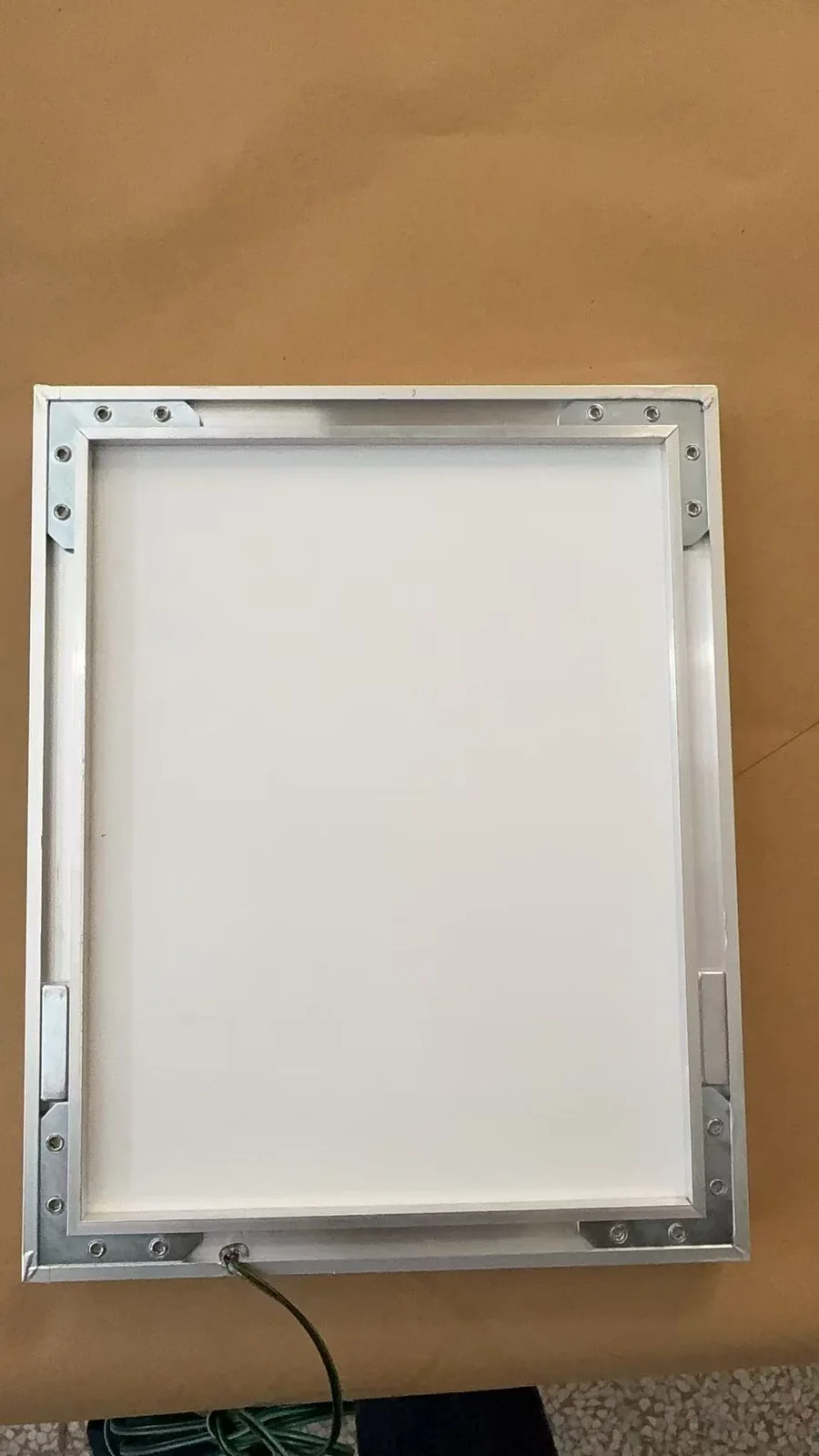 Acrylic LED light panel back structure