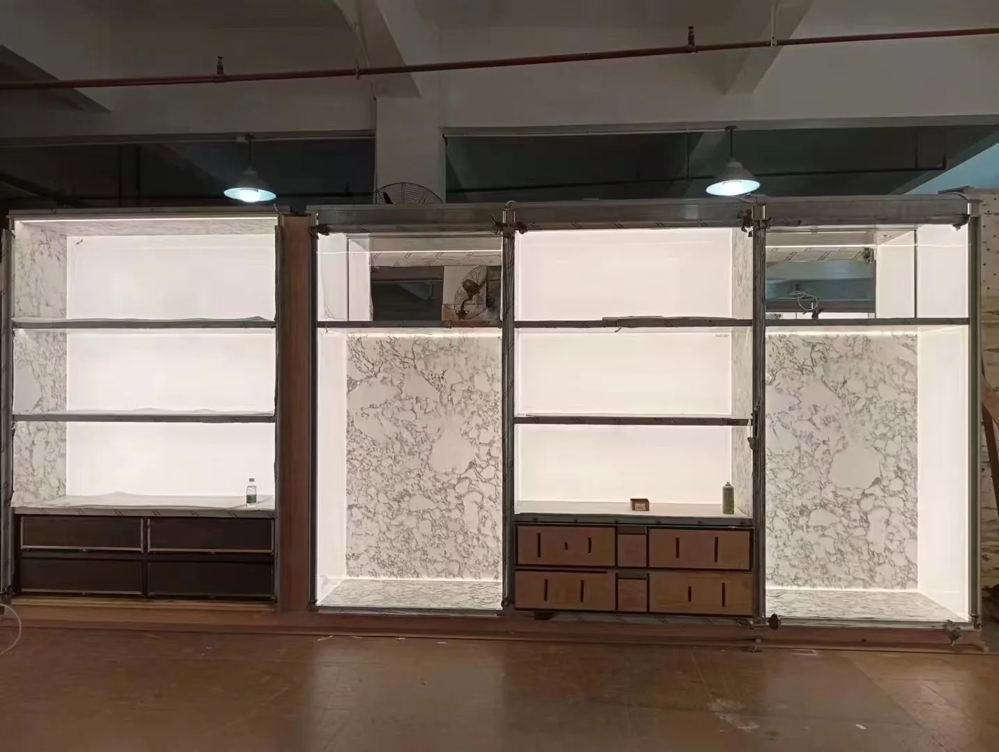 Custom LED backlight panels for display cabinets