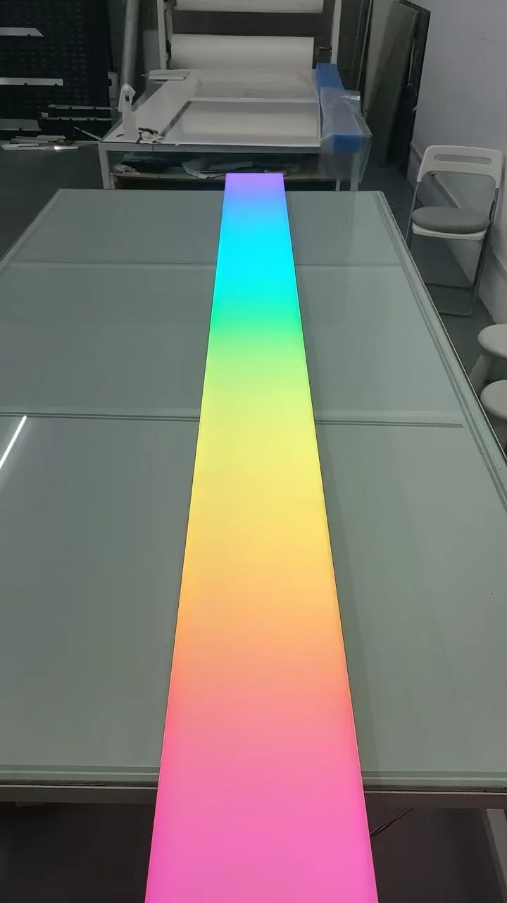 Custom RGB LED light guide panel with DMX512